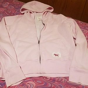 PINK VICTORIA'S SECRET zip-up hoodie